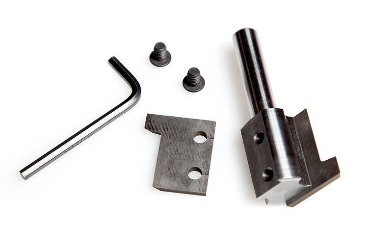 Interchangeable router bit holder for fast and economical custom router bits